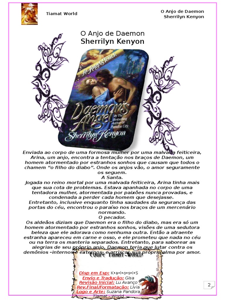 Sherrilyn Kenyon - O Anjo de Daemon (Tiamat-World), PDF